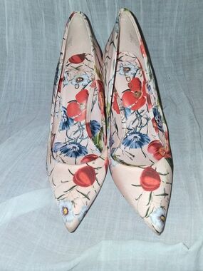 Aldo Blush Pink Floral Pointed-Toe Pumps